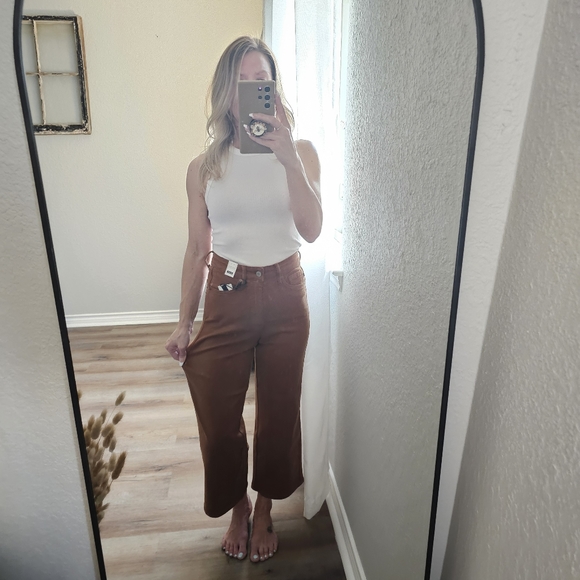 Judy Blue Tummy Control Wide Leg Crop Jeans Size 3(26) 5(27) 11(30) - Picture 16 of 16